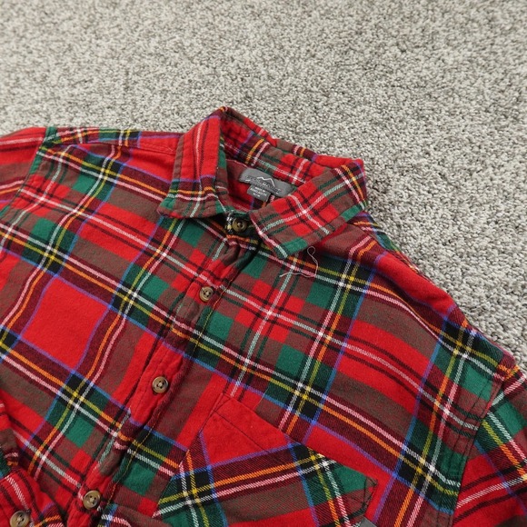 Eddie Bauer Other - Eddie Bauer Shirt Mens M Red Plaid Flannel Button Up Long Sleeve Outdoor Hike